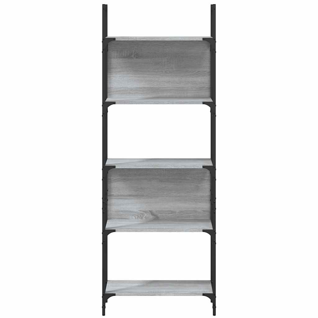 vidaXL Βιβλιοθήκη 5 Επιπέδων Γκρι Sonoma 60,5x24x166,5 εκ. Επεξ. Ξύλο