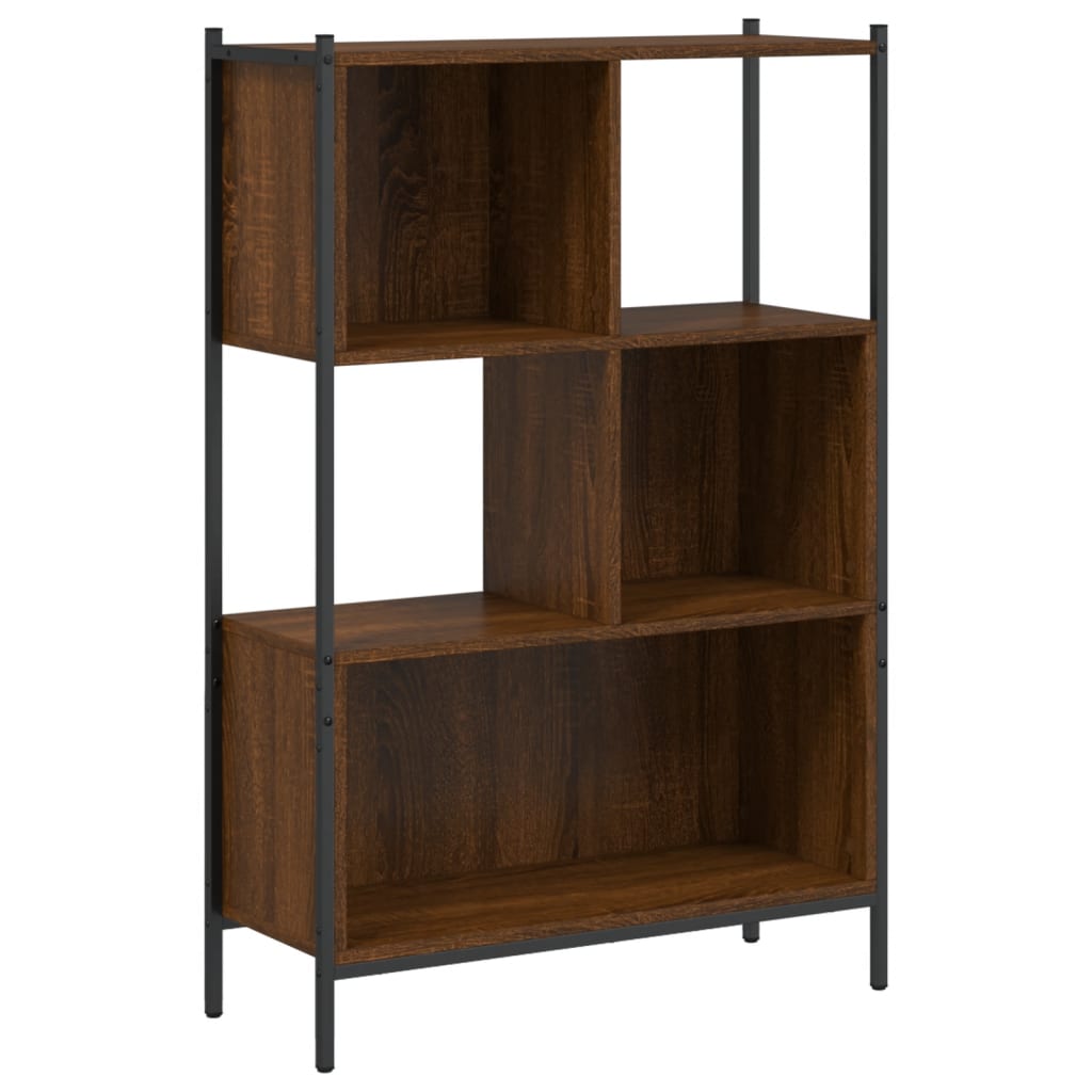 vidaXL Βιβλιοθήκη Καφέ Δρυς72x28x109 εκ. από Επεξεργασμένο Ξύλο
