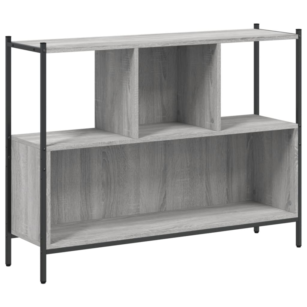 vidaXL Βιβλιοθήκη Γκρι Sonoma 102x28x77,5 εκ. από Επεξεργασμένο Ξύλο