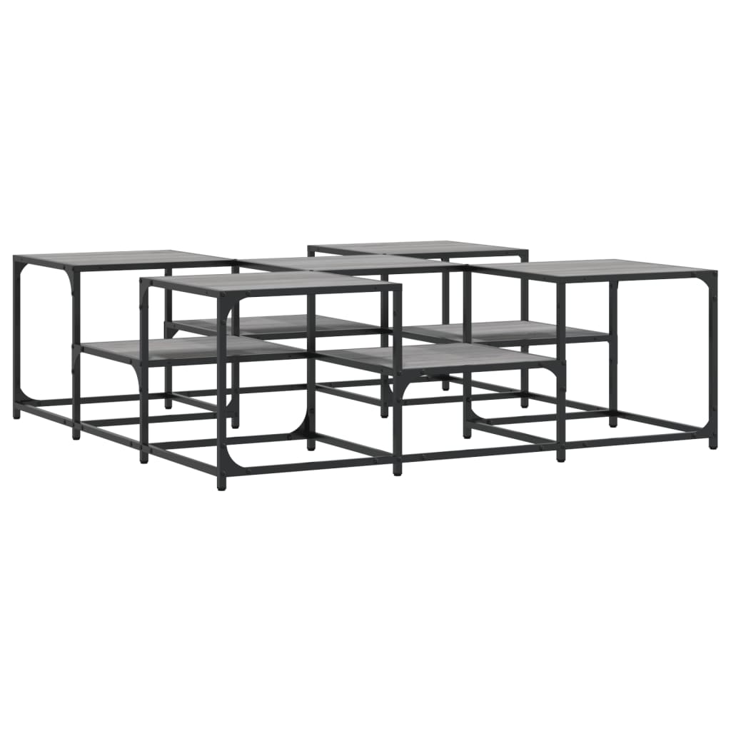 vidaXL Τραπεζάκι Σαλονιού Γκρι Sonoma 121x121x40 εκ. Επεξεργ. Ξύλο
