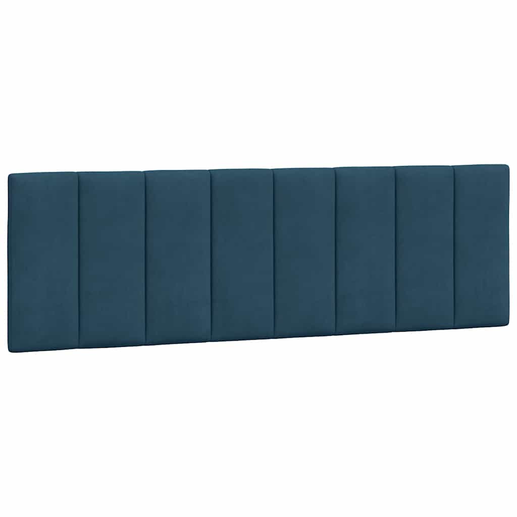 vidaXL Κρεβάτι με Στρώμα Hanko Μπλε 160 x 200 εκ. Βελούδινος