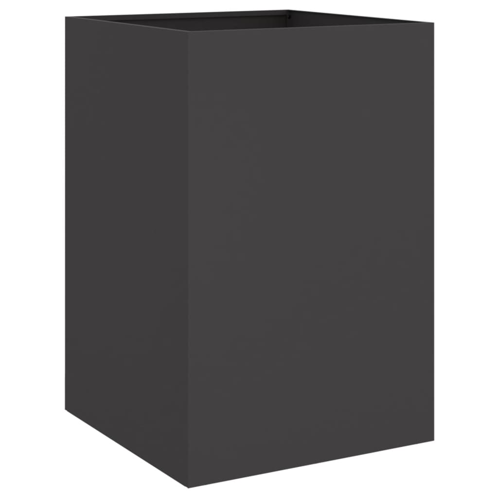 vidaXL Ζαρντινιέρα Μαύρη 52x48x75 εκ. από Χάλυβα