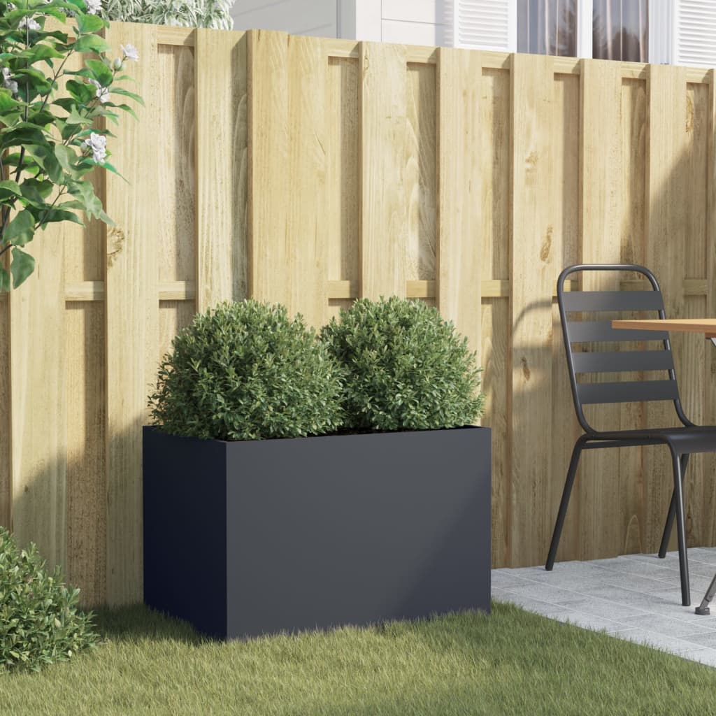 vidaXL Ζαρντινιέρα Ανθρακί 62x30x29 εκ. από Χάλυβα