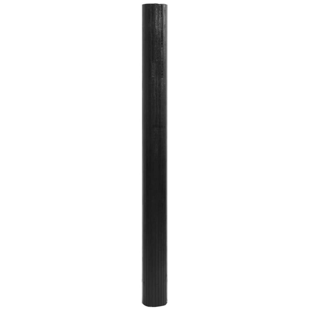 vidaXL Χαλί Ορθογώνιο Μαύρο 80 x 200 εκ. Μπαμπού