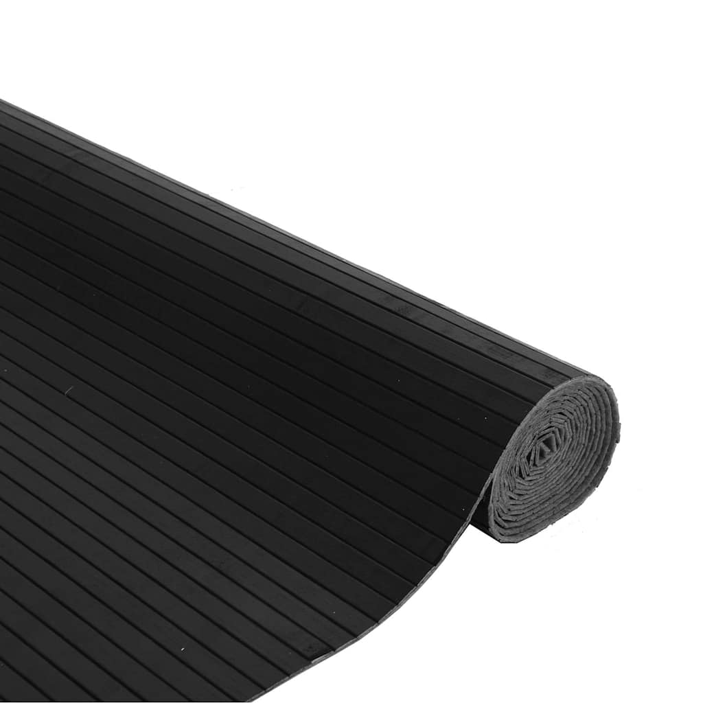 vidaXL Χαλί Ορθογώνιο Μαύρο 80 x 400 εκ. Μπαμπού
