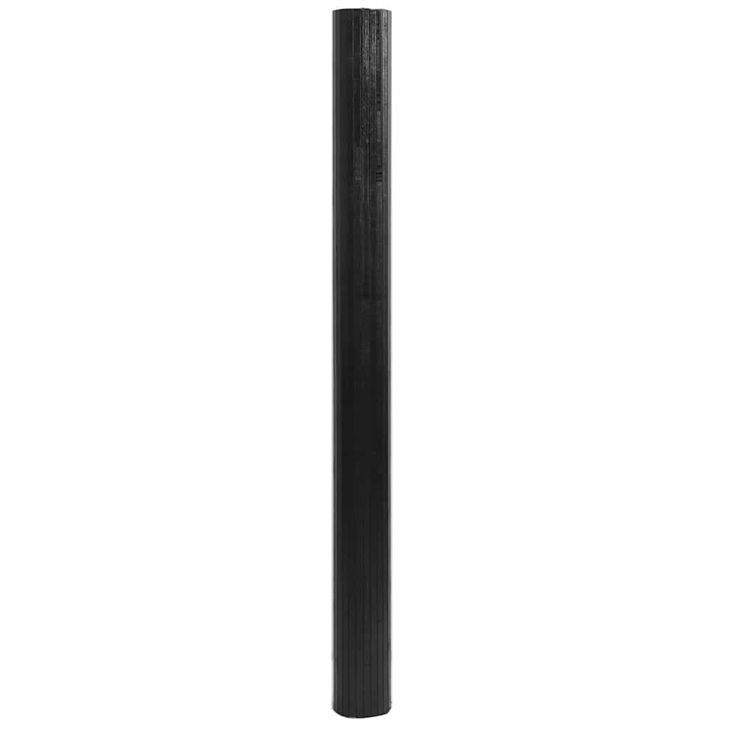 vidaXL Χαλί Ορθογώνιο Μαύρο 80 x 500 εκ. Μπαμπού