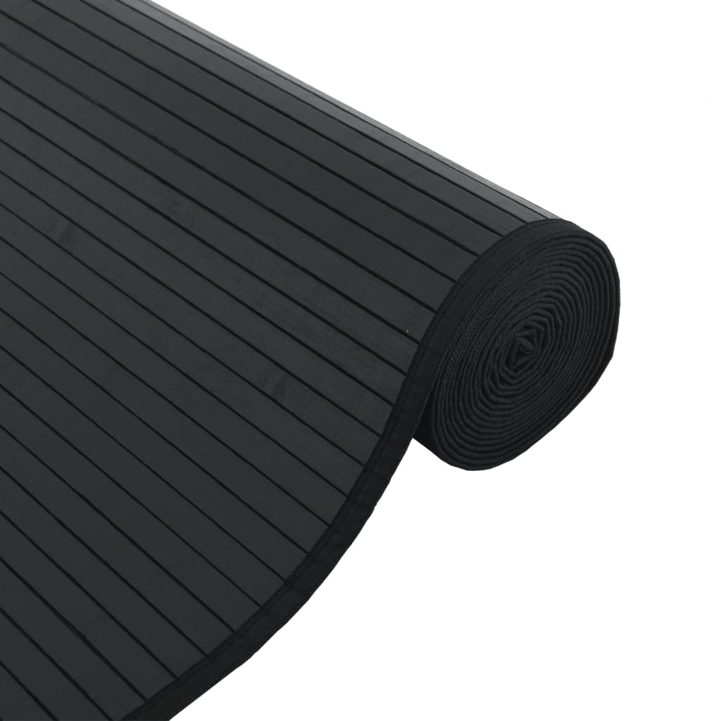 vidaXL Χαλί Ορθογώνιο Μαύρο 60 x 1000 εκ. Μπαμπού