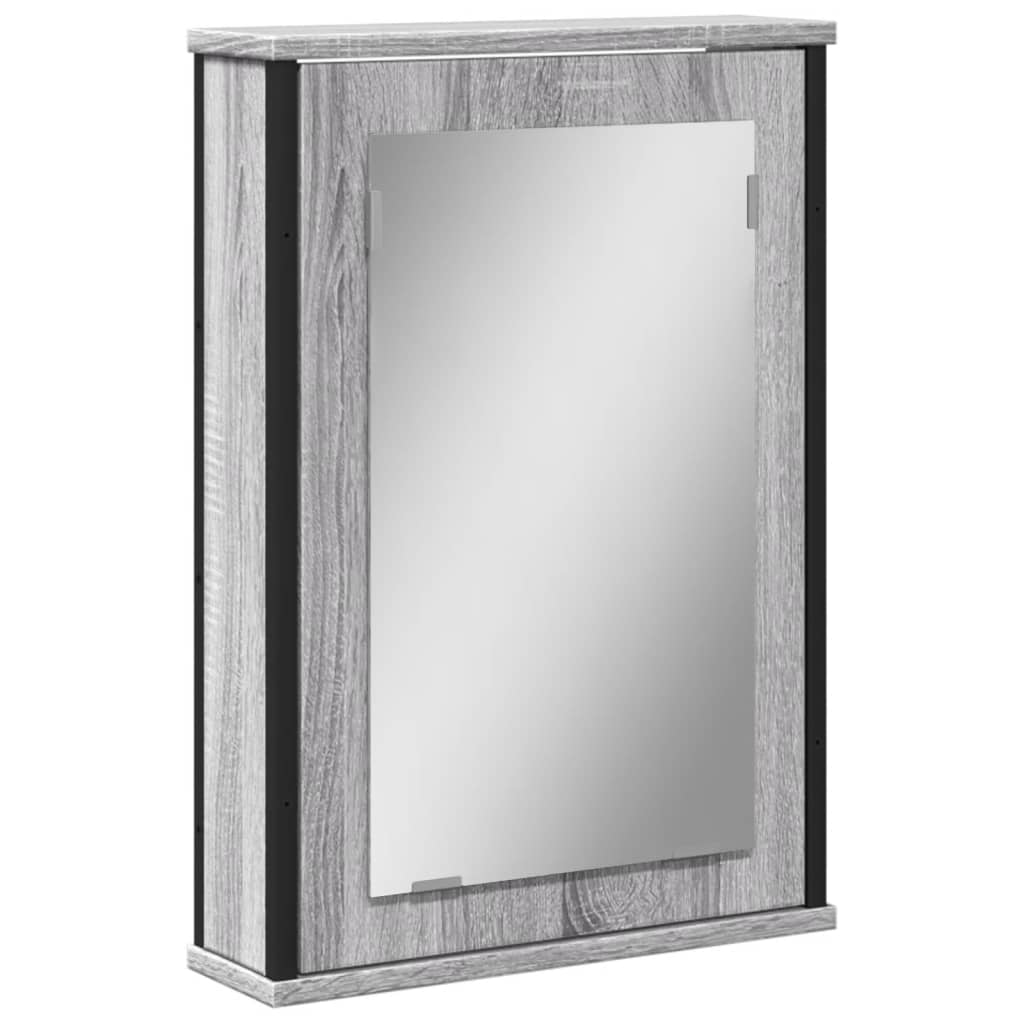 vidaXL Καθρέφτης Μπάνιου Ντουλάπι Γκρι Sonoma 42x12x60 εκ Επεξ. Ξύλο