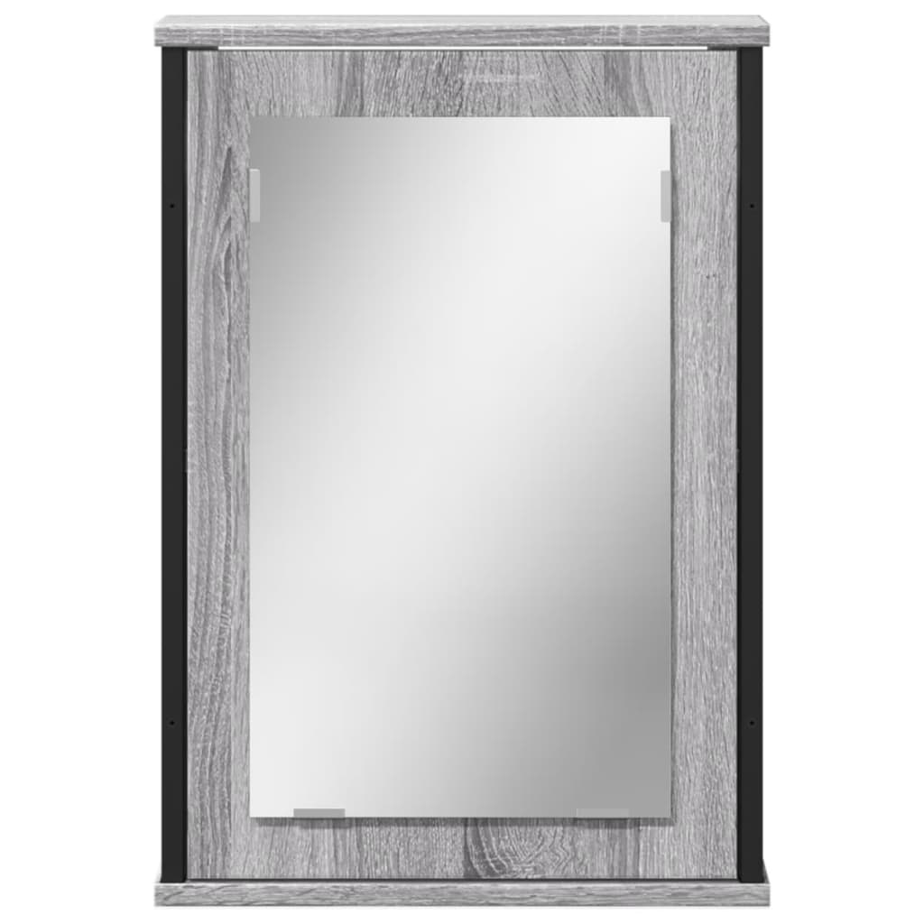 vidaXL Καθρέφτης Μπάνιου Ντουλάπι Γκρι Sonoma 42x12x60 εκ Επεξ. Ξύλο
