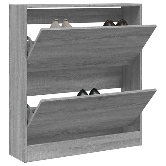 vidaXL Παπουτσοθήκη Γκρι Sonoma 80x21x87,5 εκ. από Επεξεργ. Ξύλο