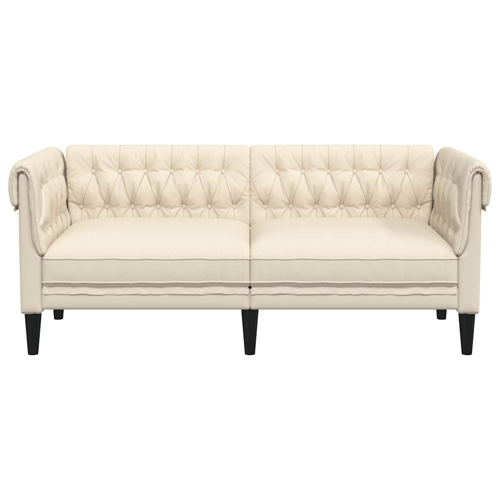 vidaXL Καναπές Διθέσιος Chesterfield Λινό