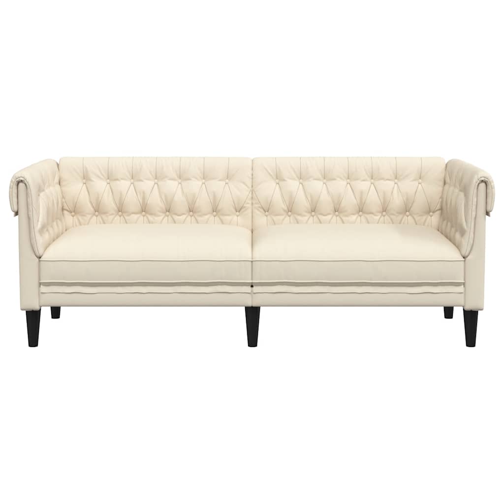 vidaXL Καναπές Τριθέσιος Chesterfield Λινό