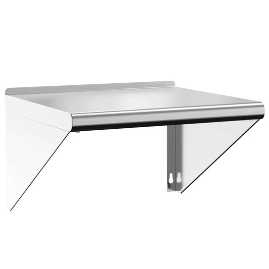 vidaXL Ράφι Τοίχου Ασημί 50x45x31 εκ. Ανοξείδωτο Ατσάλι
