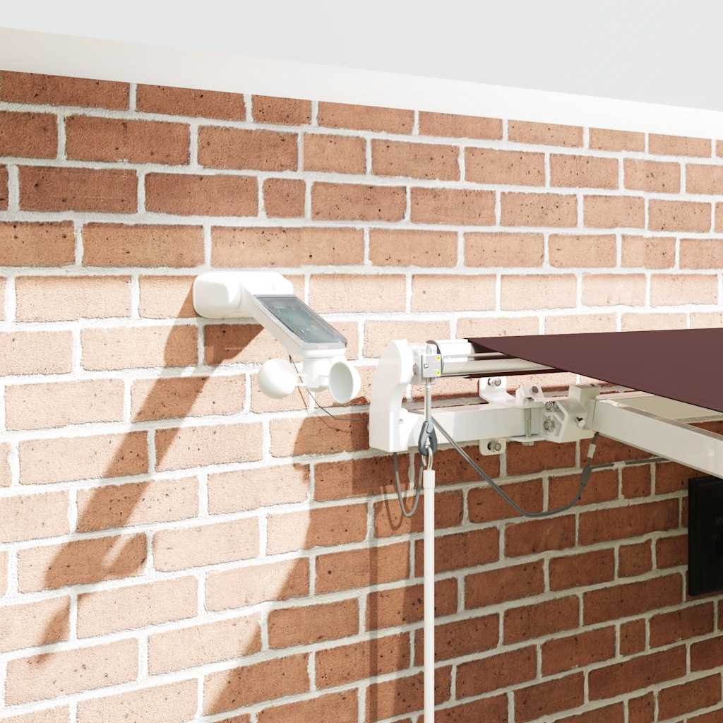 vidaXL Τέντα Πτυσσόμενη Αυτόματη με LED Καφέ 450x300 εκ.