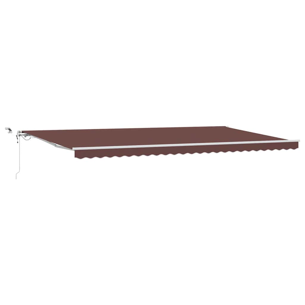 vidaXL Ηλεκτρική τέντα με LED και αισθητήρα 6 x 3 m Καφέ