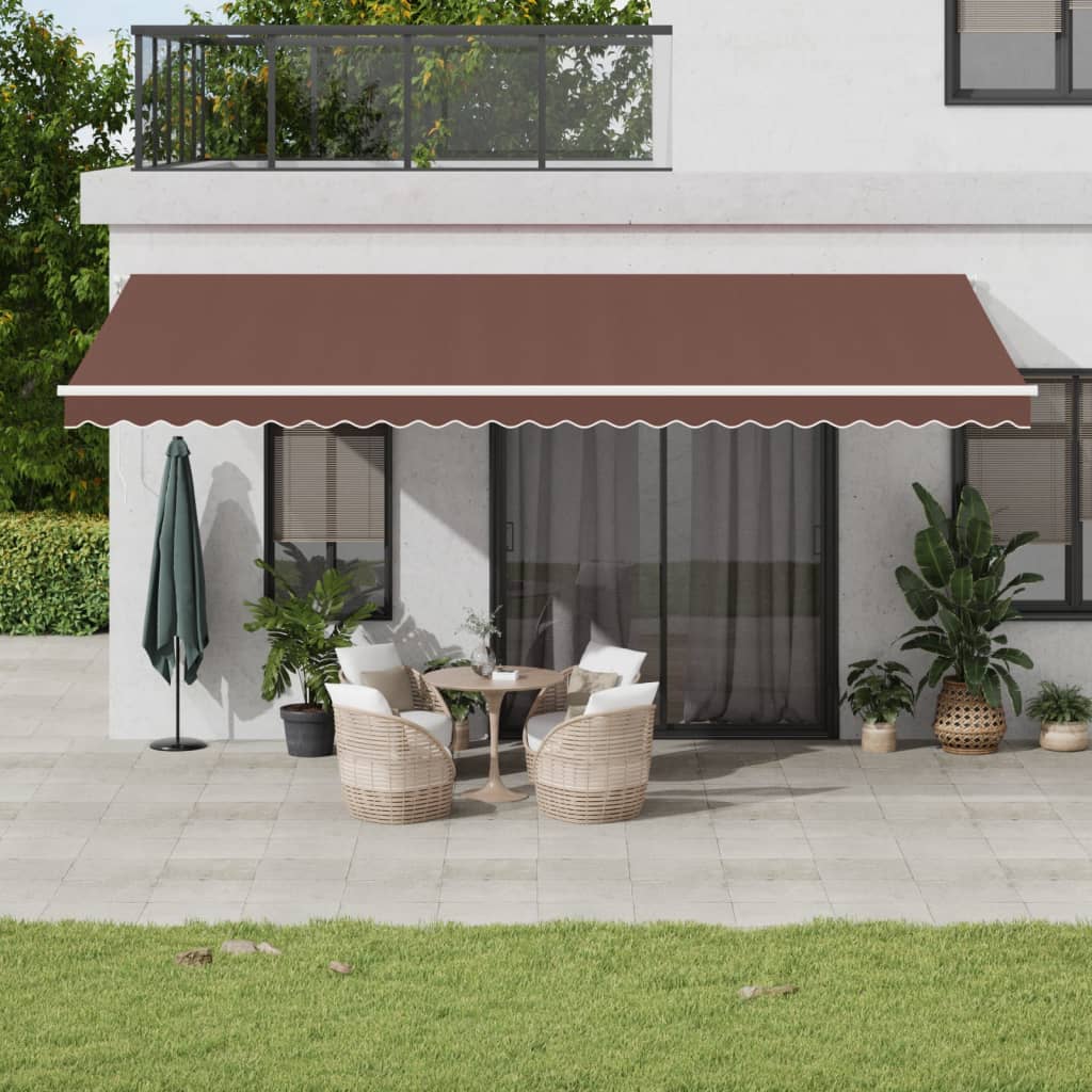 vidaXL Ηλεκτρική Αυλή 6 x 3,5 m Καφέ 100% Πολυεστέρας