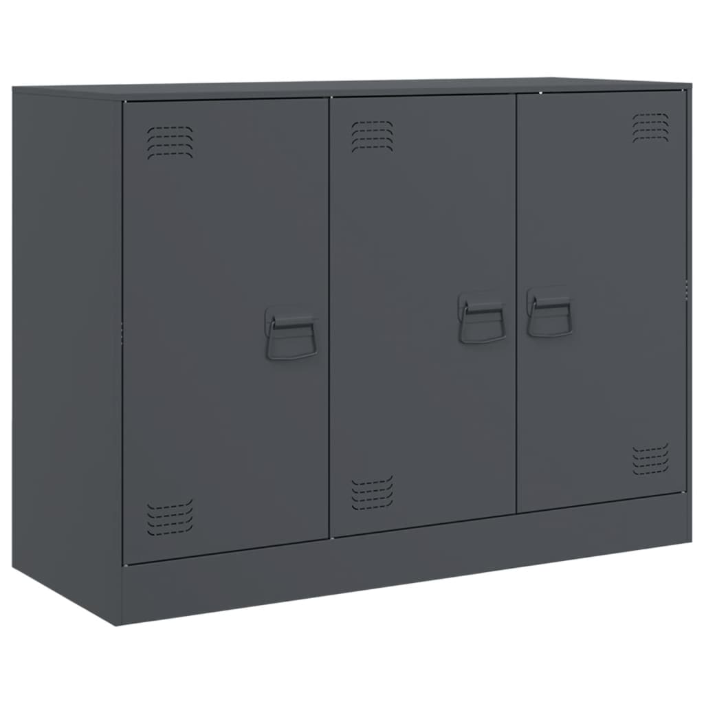 vidaXL Μπουφές Ανθρακί 99x39x73 εκ. από Ατσάλι