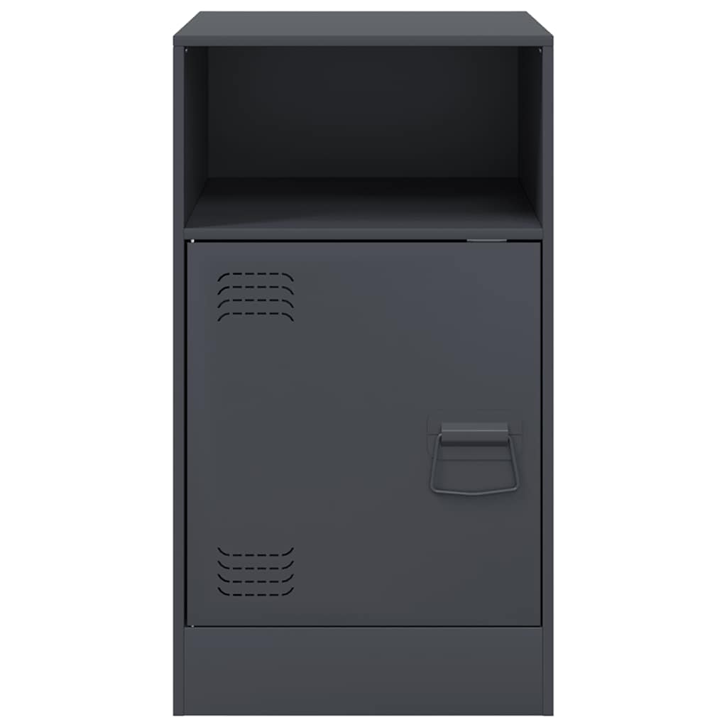 vidaXL Κομοδίνο Ανθρακί 34,5x39x62 εκ. από Χάλυβα