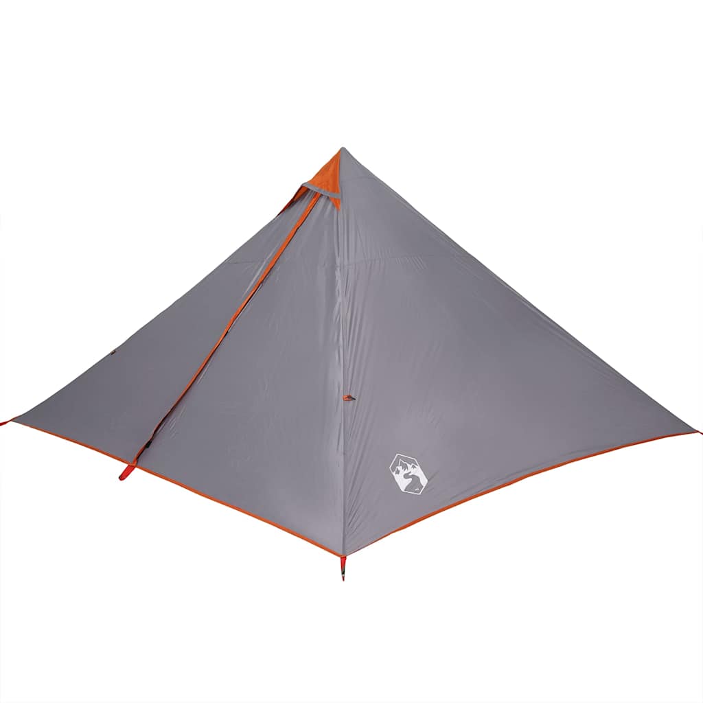 vidaXL Σκηνή Κάμπινγκ Tipi 7 Ατόμων Αδιάβροχη Γκρι/Πορτοκαλί