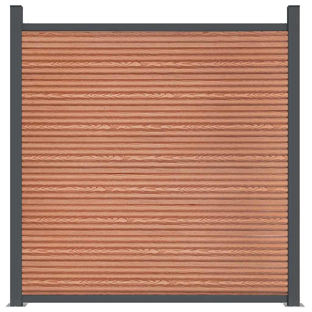 vidaXL Πάνελ Περίφραξης Καφέ 180 x 186 εκ. από WPC