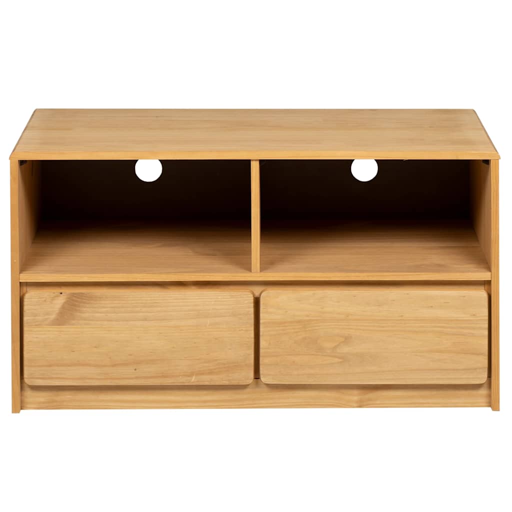 vidaXL Tv Cabinet SAUDA Medium Oak Solid Pine Wood