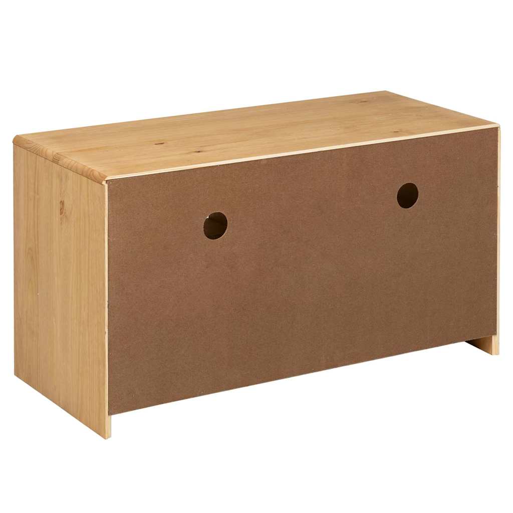 vidaXL Tv Cabinet SAUDA Medium Oak Solid Pine Wood