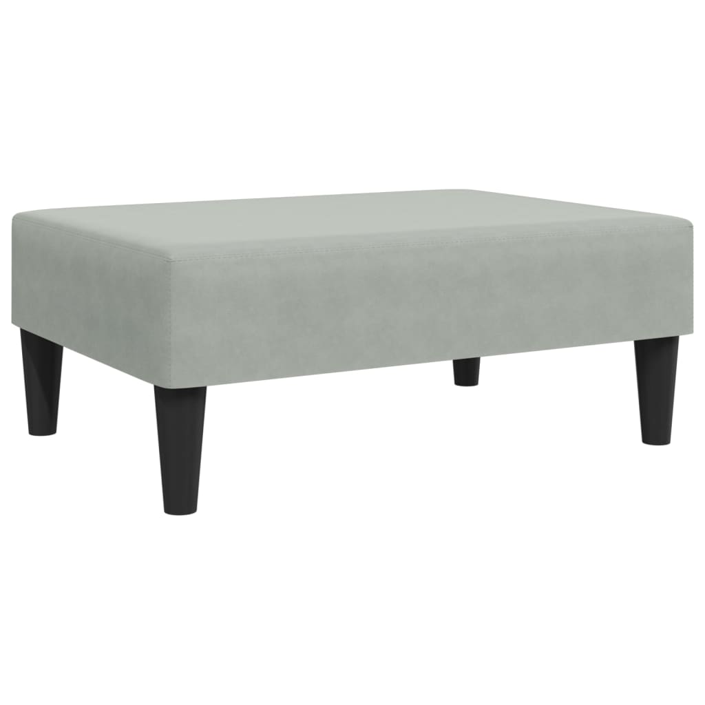 vidaXL Υποπόδιο Ανοιχτό Γκρι 77x55x31 εκ. Βελούδινο