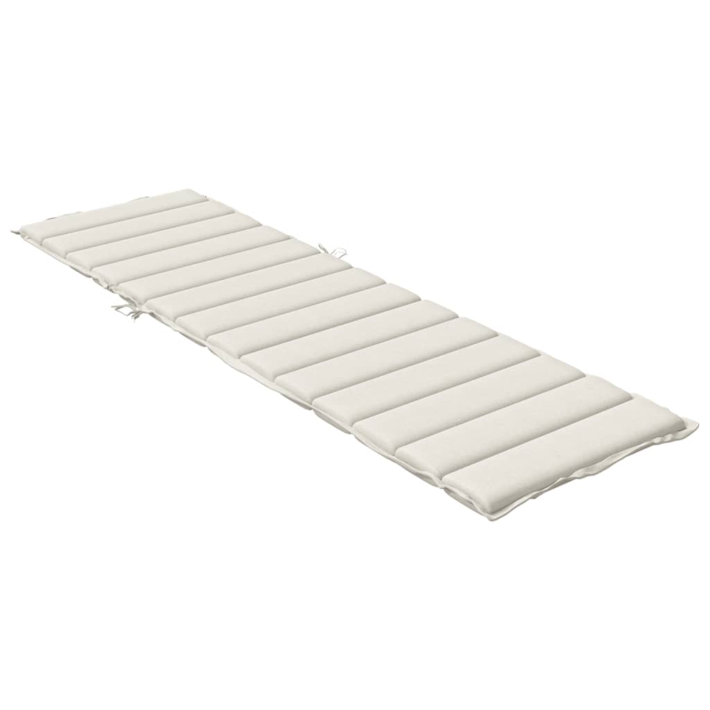 vidaXL Μαξιλάρι Ξαπλώστρας Κρεμ Μελανζέ 200x50x4 εκ. Ύφασμα
