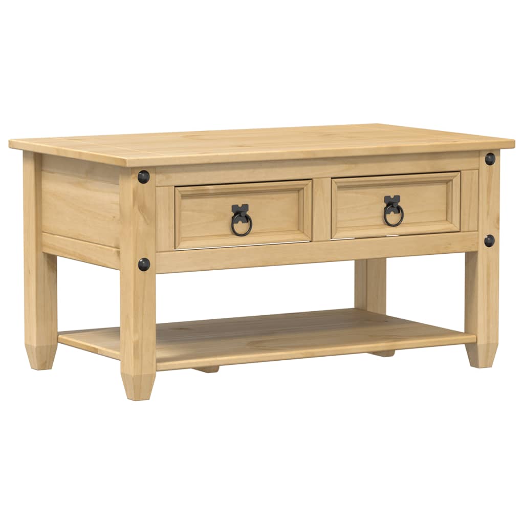vidaXL Τραπεζάκι Corona Με Συρτάρια 85x50x45 εκ. Μασίφ Ξύλο Πεύκου