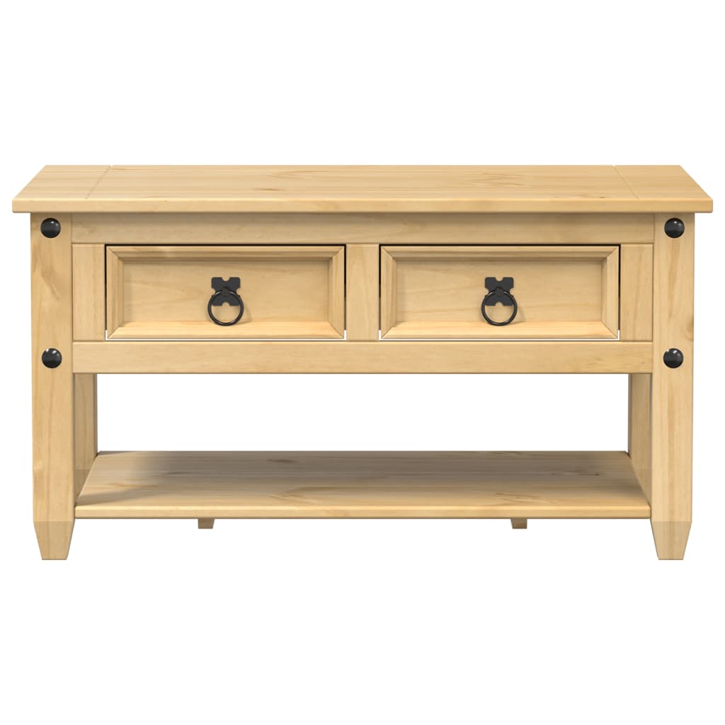 vidaXL Τραπεζάκι Corona Με Συρτάρια 85x50x45 εκ. Μασίφ Ξύλο Πεύκου
