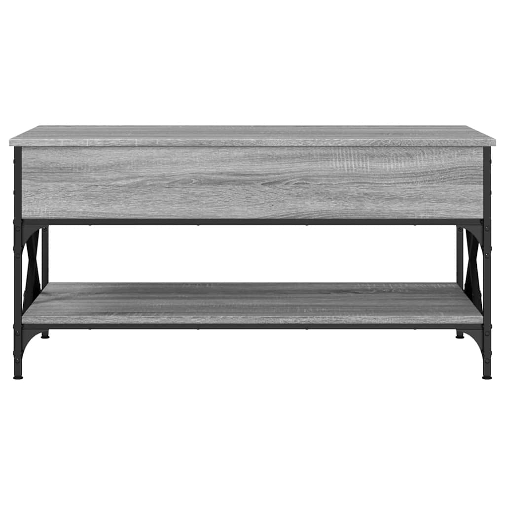 vidaXL Τραπεζάκι Σαλονιού Γκρι Sonoma 100x50x50 εκ. Επεξ. Ξύλο/Μέταλλο