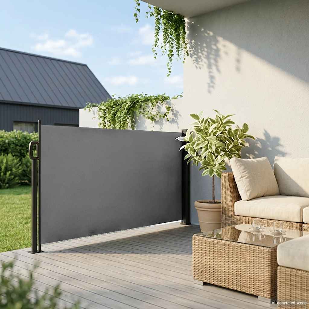 vidaXL Σκίαστρο Πλαϊνό Συρόμενο Ανθρακί 140 x 600 εκ.