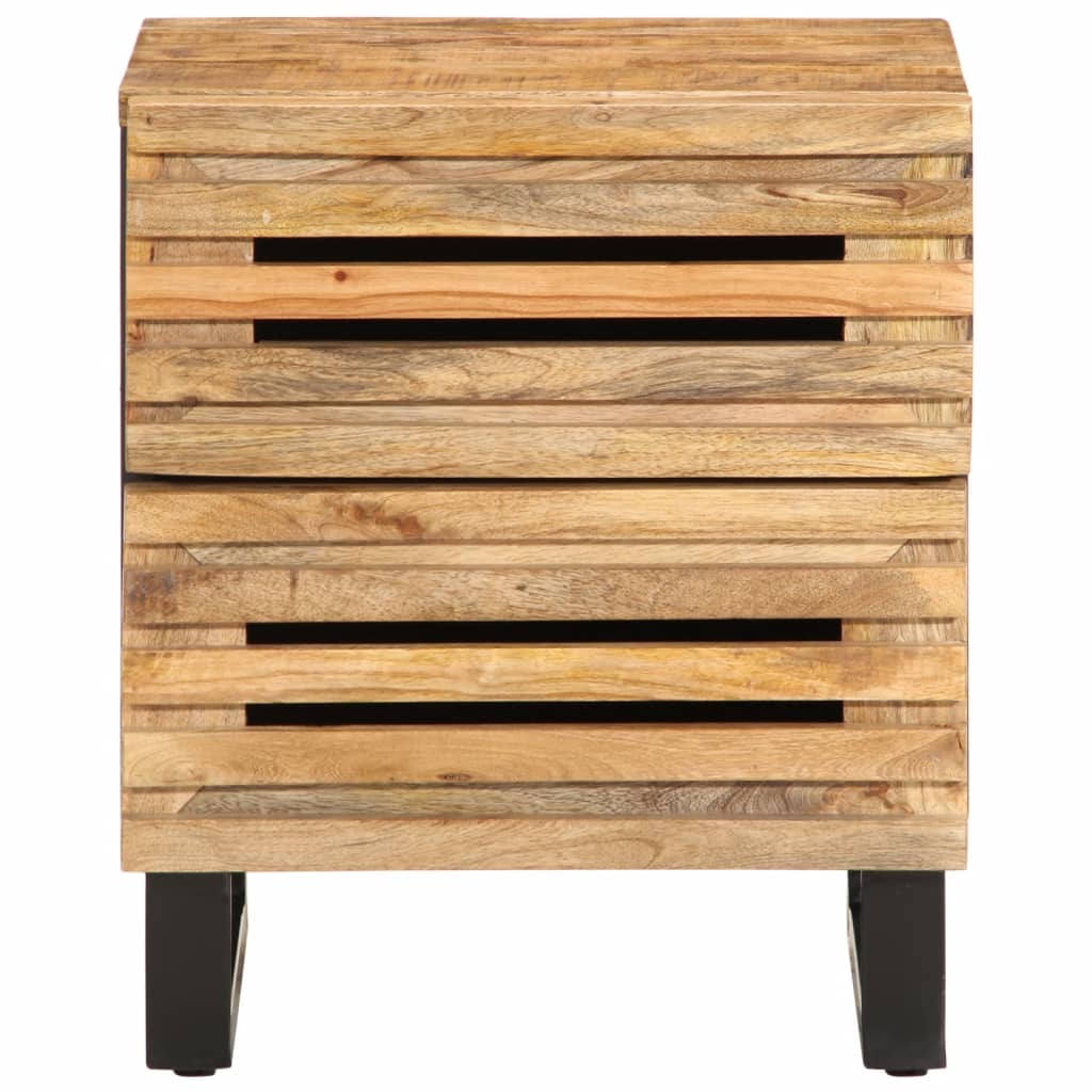 vidaXL Κομοδίνο 40 x 34 x 46 εκ. από Μασίφ Ακατέργαστο Ξύλο Μάνγκο