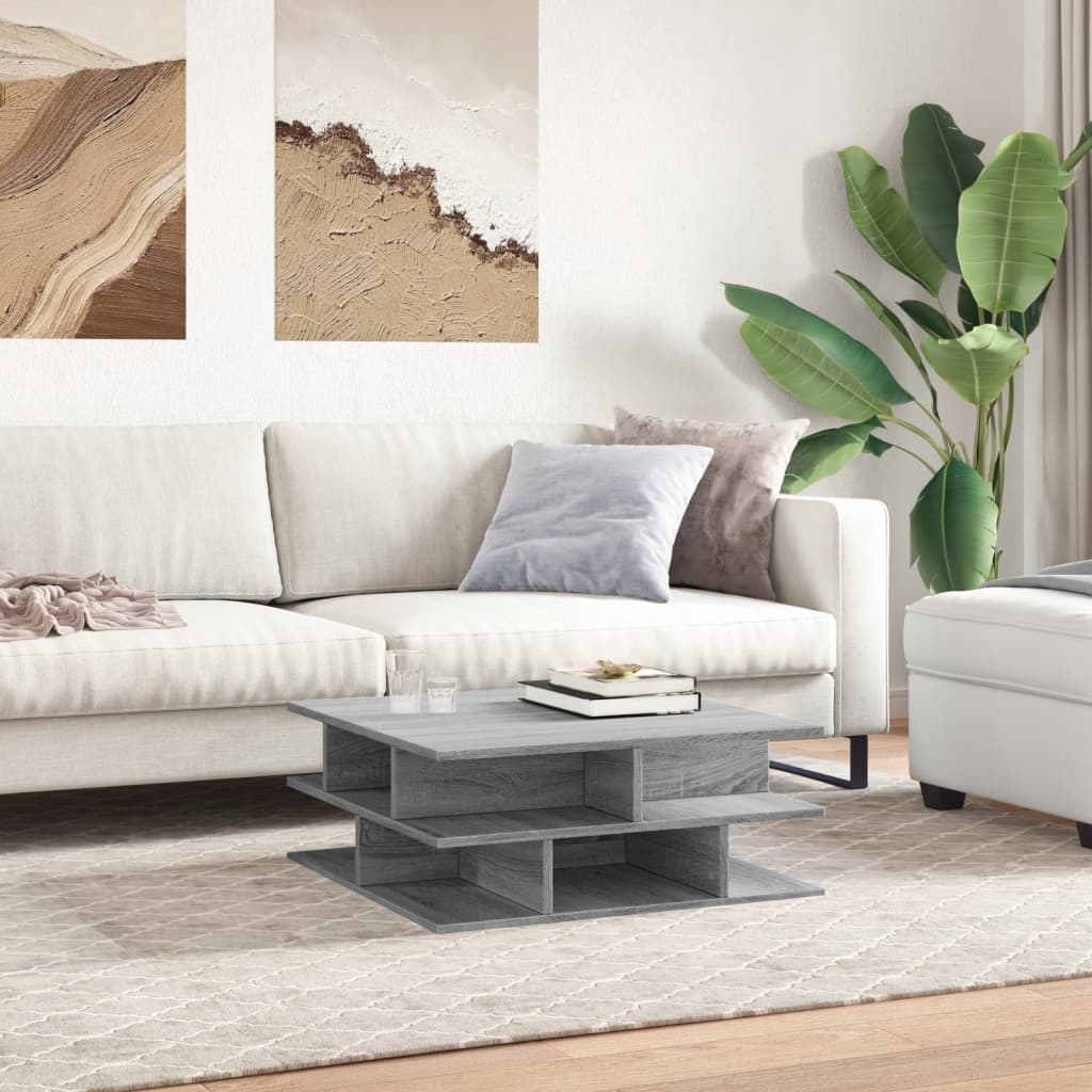 vidaXL Τραπεζάκι Σαλονιού Γκρι Sonoma 70x70x29 εκ. Επεξεργασμένο Ξύλο