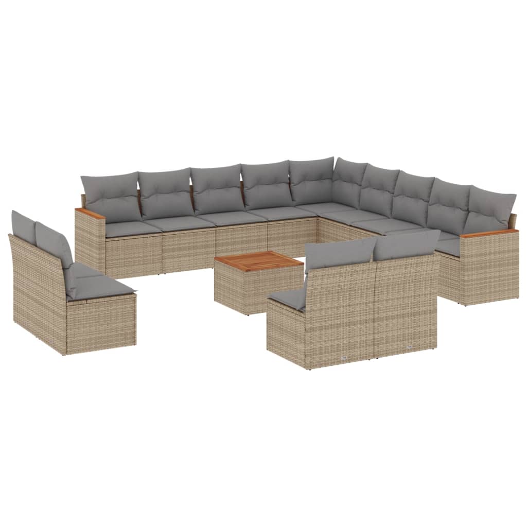 vidaXL Patio Sofa Set 13-θέσια Μικτό μπεζ