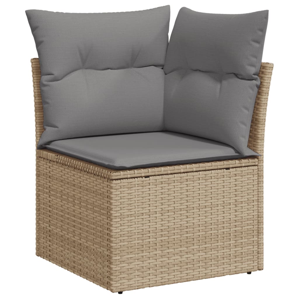 vidaXL Patio Sofa Set 6-θέσια Μικτό μπεζ