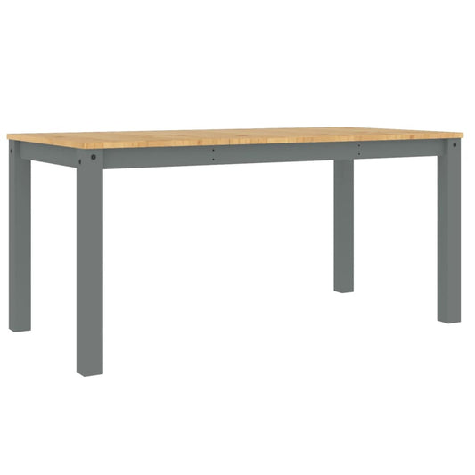 vidaXL Τραπεζαρία Panama Γκρι 160 x 80 x 75 εκ. από Μασίφ Ξύλο Πεύκου