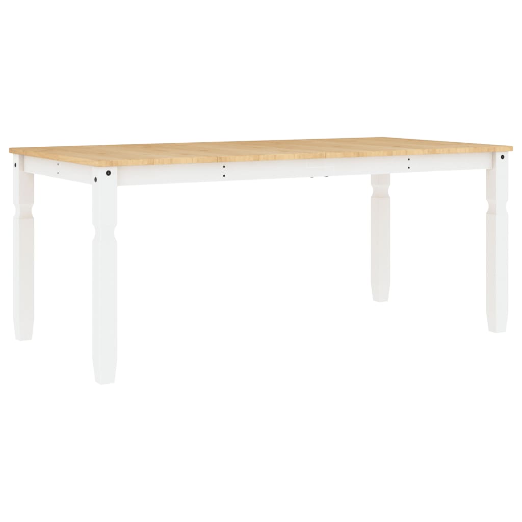 vidaXL Τραπεζαρία Corona Λευκό 180 x 90 x 75 εκ. από Μασίφ Ξύλο Πεύκου