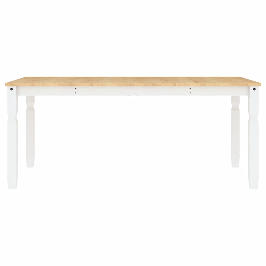 vidaXL Τραπεζαρία Corona Λευκό 180 x 90 x 75 εκ. από Μασίφ Ξύλο Πεύκου
