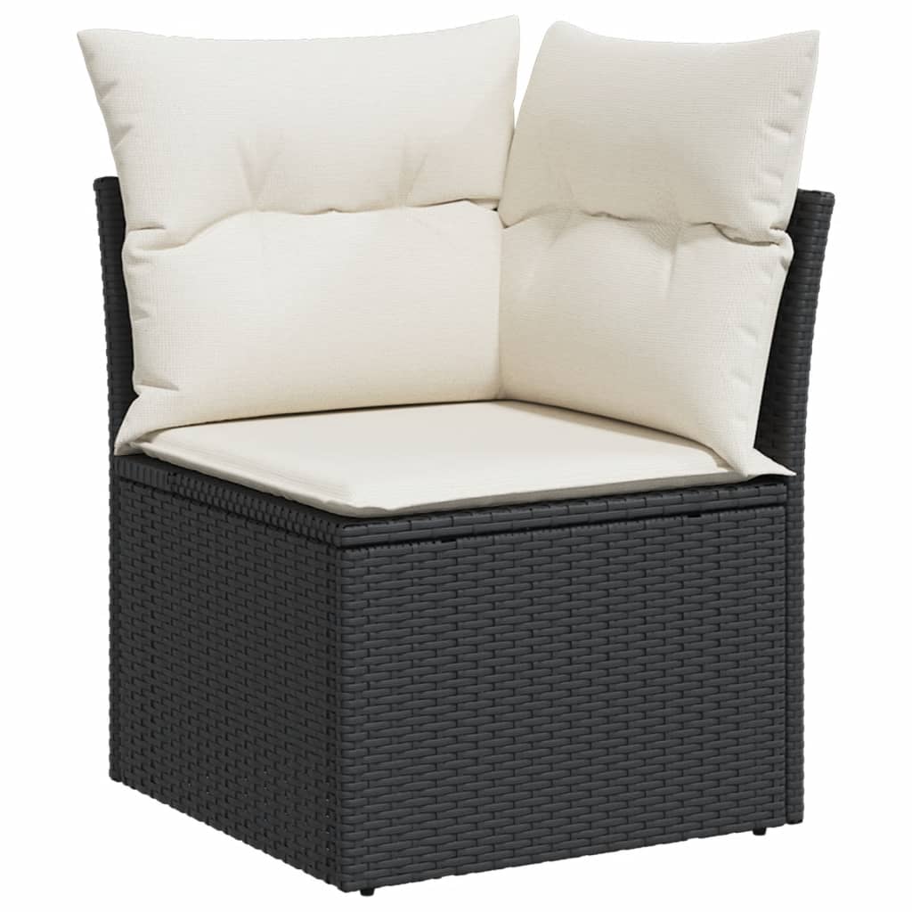 vidaXL Patio Sofa Set 10-θέσια Black and Cream