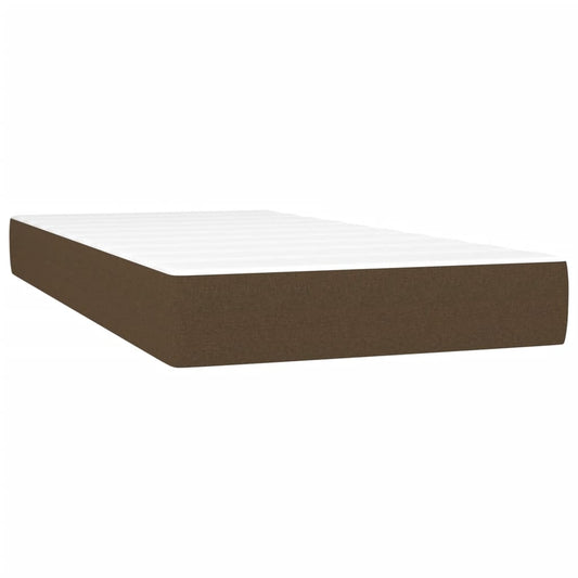 vidaXL Στρώμα με Pocket Springs Μεσαίας Σκληρότητας Σκούρο Καφέ 120x190x20 εκ. Βελούδινο