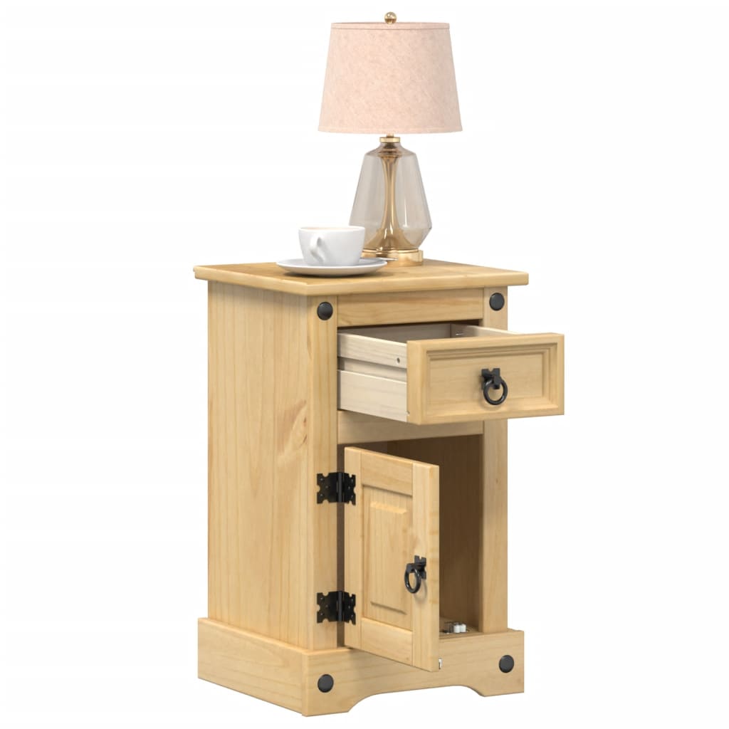 vidaXL Κομοδίνο Corona 35x32,5x58 εκ. από Μασίφ Ξύλο Πεύκου