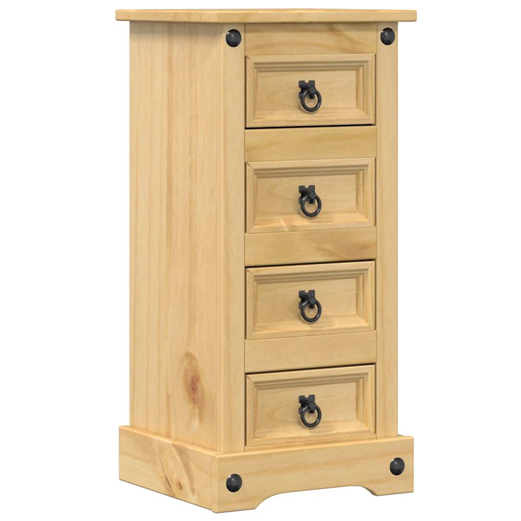 vidaXL Κομοδίνο Corona 35x32,5x74 εκ. από Μασίφ Ξύλο Πεύκου