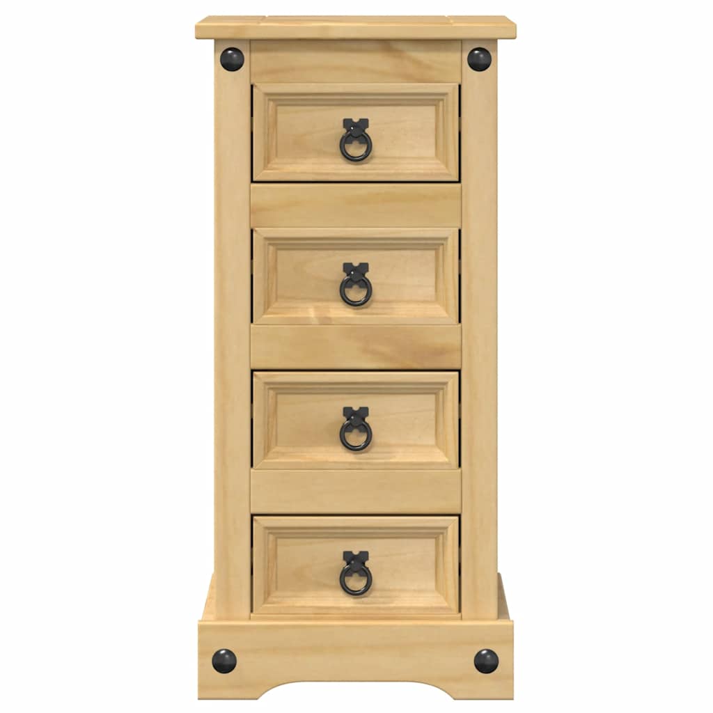 vidaXL Κομοδίνο Corona 35x32,5x74 εκ. από Μασίφ Ξύλο Πεύκου