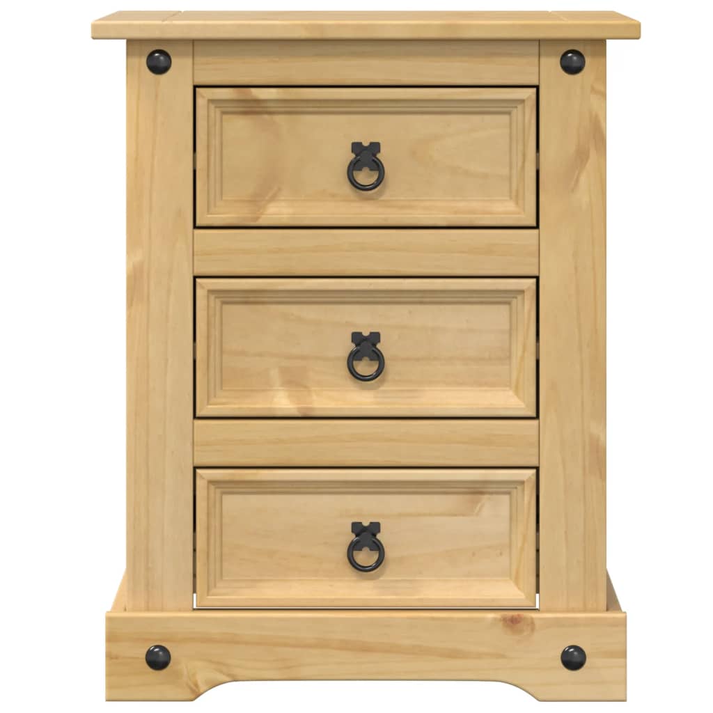 vidaXL Κομοδίνο Corona 53x39x66 εκ. από Μασίφ Ξύλο Πεύκου