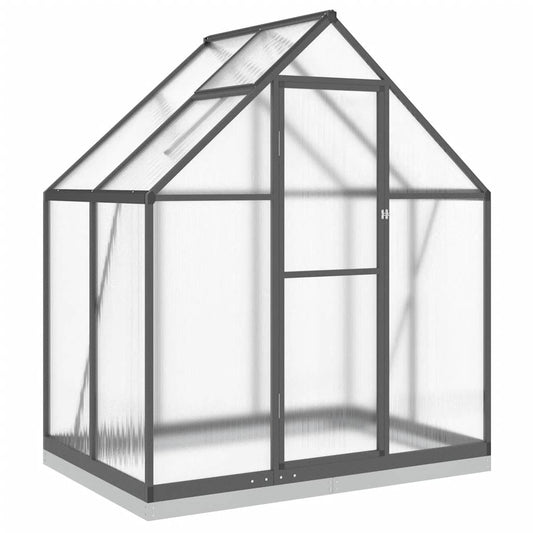 vidaXL Θερμοκήπιο με Πλαίσιο Βάσης Ανθρακί 169x114x202 εκ. Αλουμίνιο