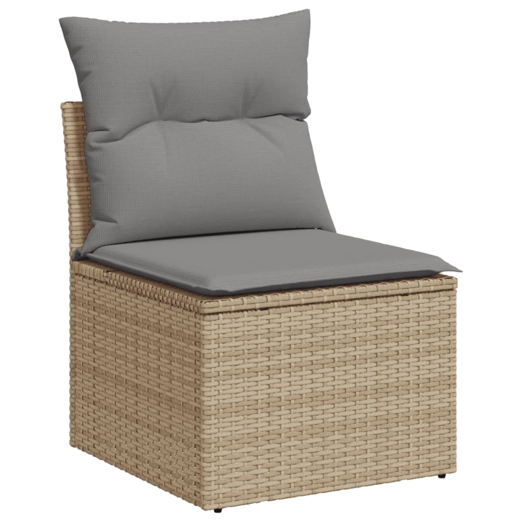 vidaXL Patio Sofa Set 11-θέσια Μίξη μπεζ και ανοιχτό γκρι