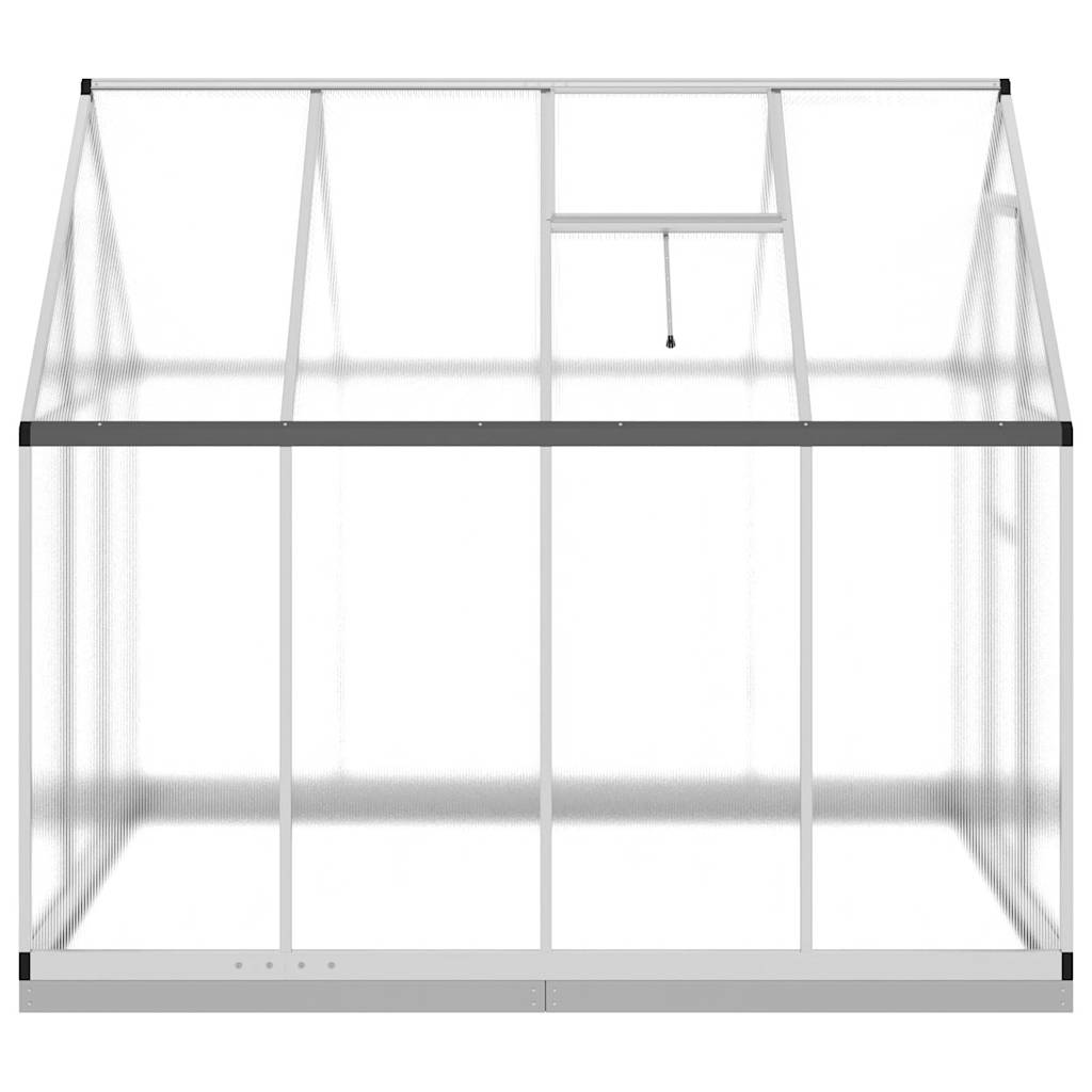 vidaXL Θερμοκήπιο με Πλαίσιο Βάσης Ασημί 224x169x202 εκ. Αλουμινίου