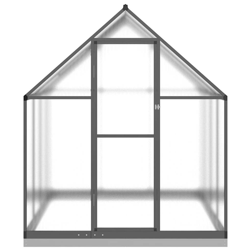 vidaXL Θερμοκήπιο με Πλαίσιο Βάσης Ανθρακί 224x169x202 εκ. Αλουμινίου