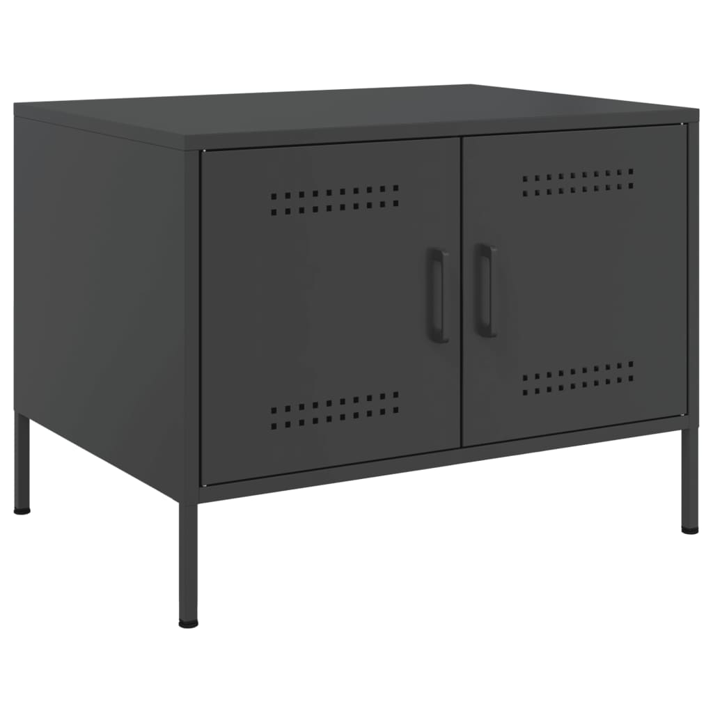 vidaXL Τραπεζάκι Σαλονιού Μαύρο 68x50x50,5 εκ. από Ατσάλι
